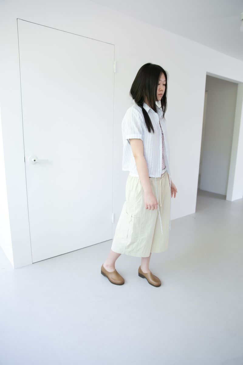 nylon button pocket bermuda pants(3colors)