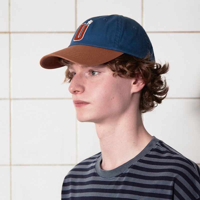 U LOGO TWO-TONE CAP / BLUE