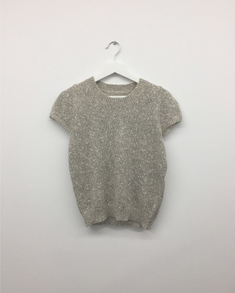 Kiko cap sleeve half knit (2color)