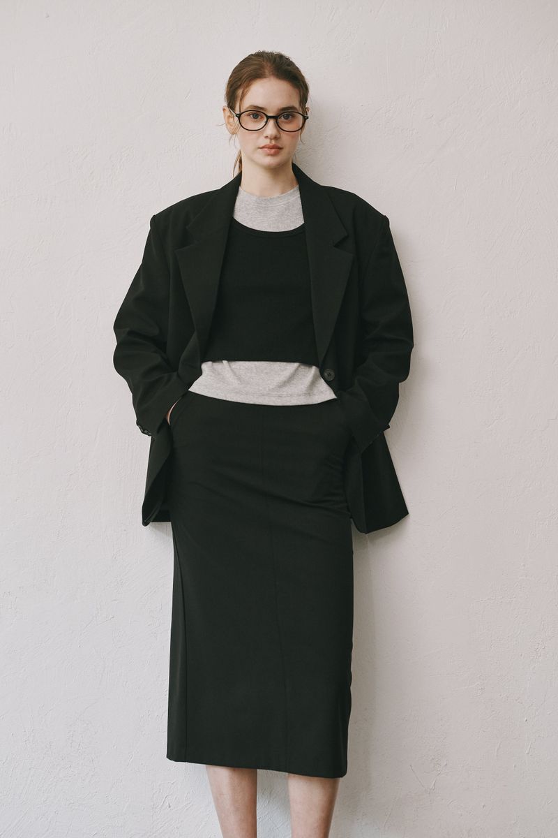 Boy wool jacket (Black)