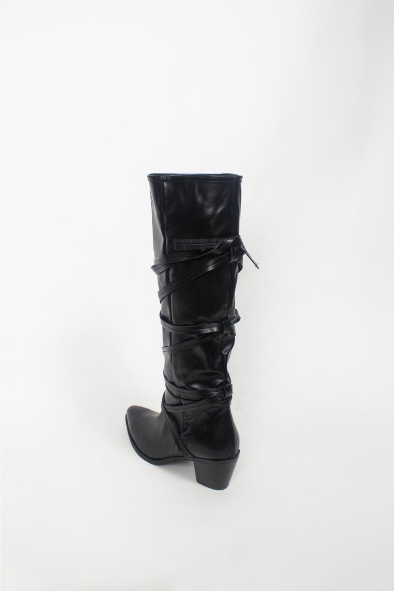Strap Western Boots (2 color)