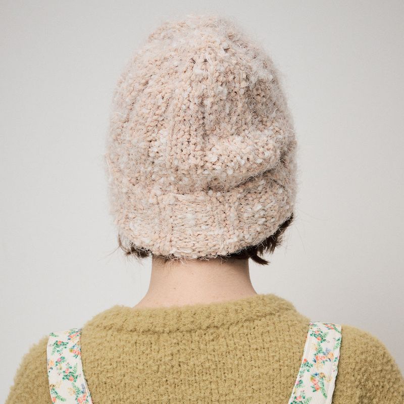 POPCORN KNIT BEANIE, SWEET CORN