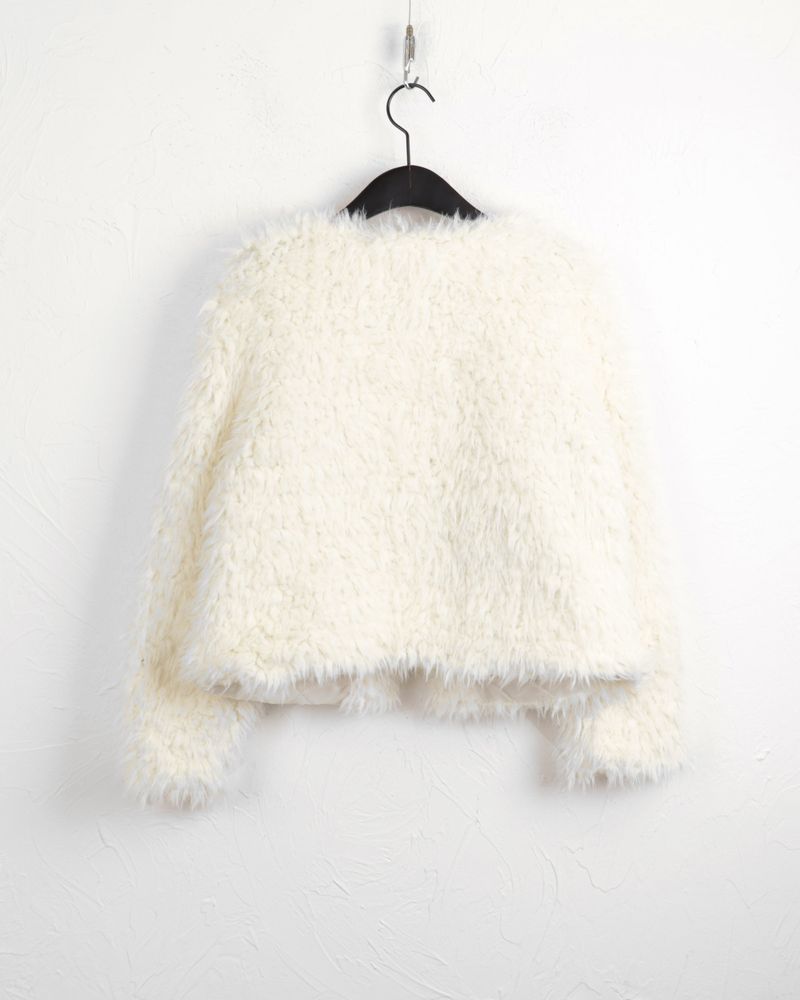 Lens quilted eco fur jacket