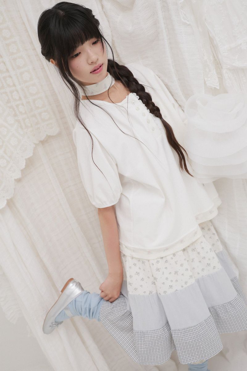 Fazed(フェイズド)の「 FLORAL PENDANT BACK RIBBON TOP(Tops)」