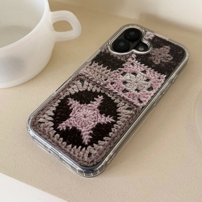 DELPHIN（デルフィン）の「モチーフスハードジェルケース _ F _ ピンク（スマホグッズ/小物）」