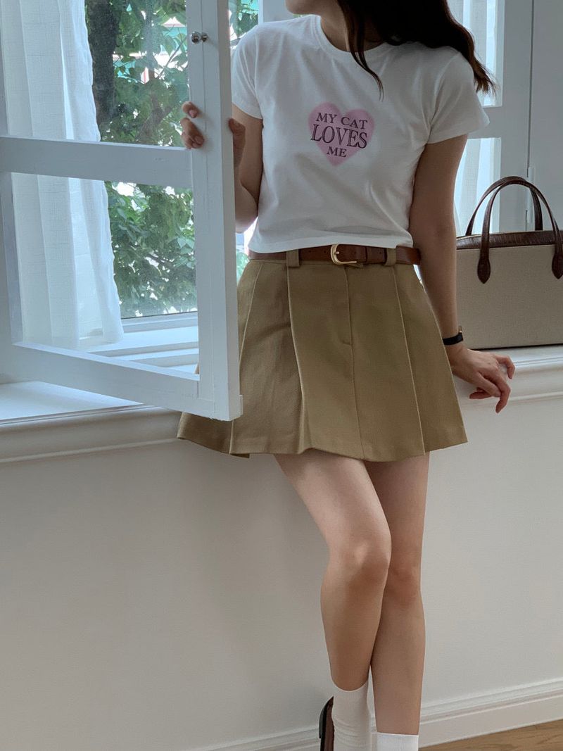 LOVE ME CROP T-SHIRT WHITE