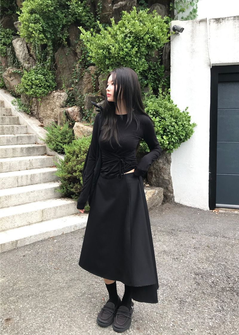  BUCKLE LAYER SKIRT