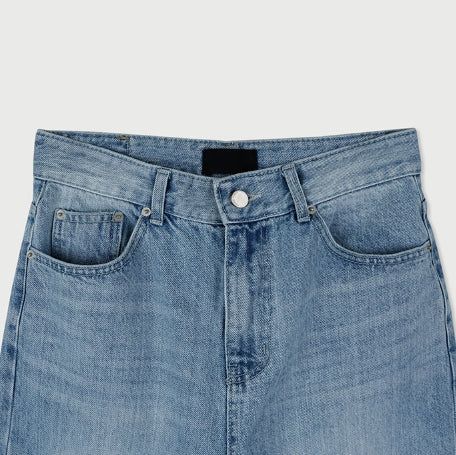 Sky Washed Wide Denim