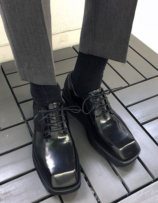 Maison Square Derby Shoes (2color)