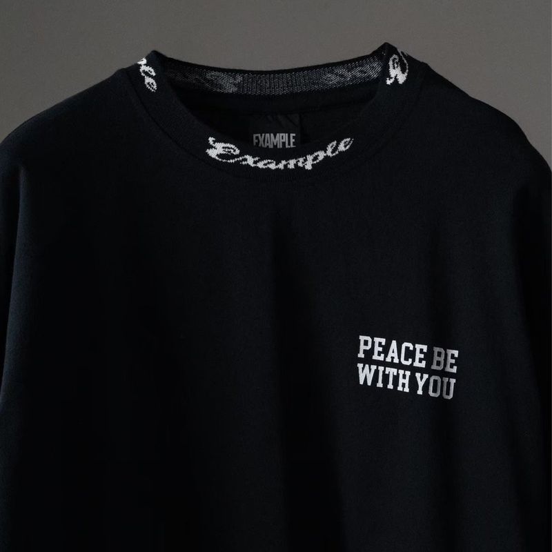 EXAMPLE CURSIVE CIRCLE LOGO BIGCOLLAR L/S TEE