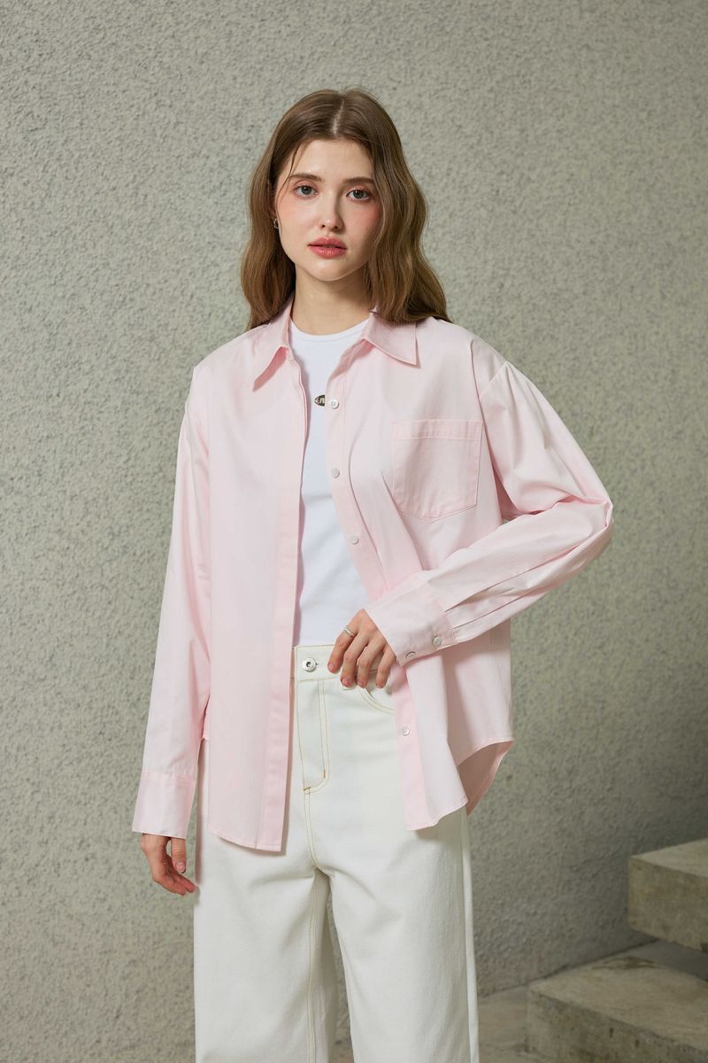 BRIGHT OVERSIZED SHIRT / PINK