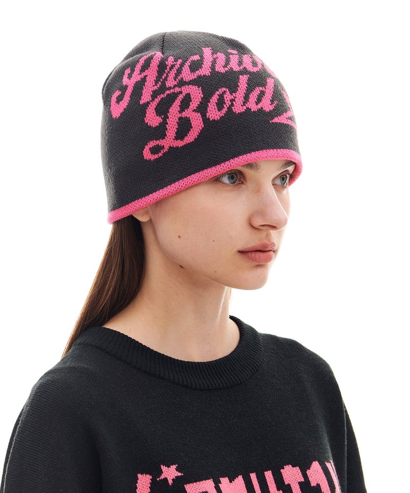 AB STAR BEANIE (CHARCOAL)