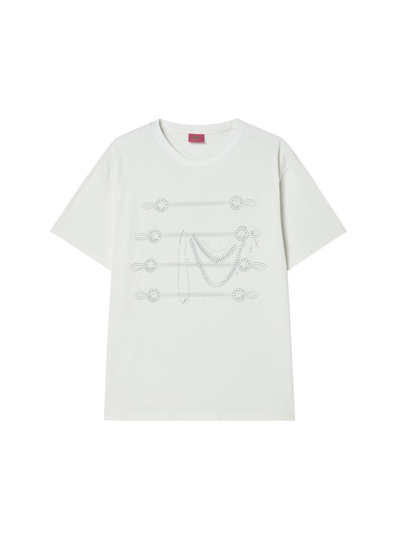 BUTTON TEE IVORY