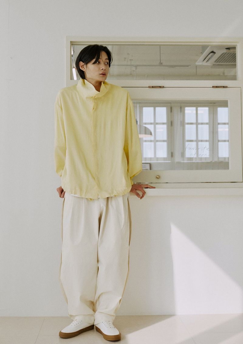unisex side balloon pants cream