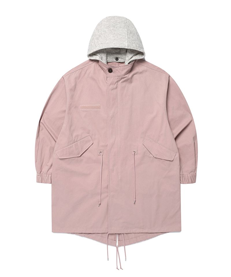 CHECK HOODED FISHTAIL JACKET PINK(CV2GFFB960A)
