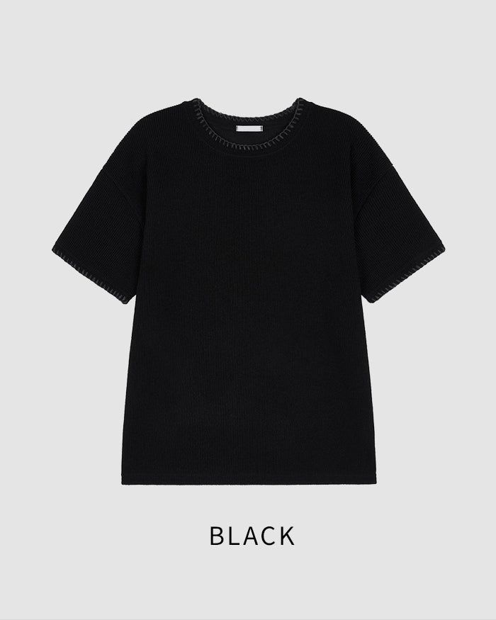 (M's) Stitch Copped Knit