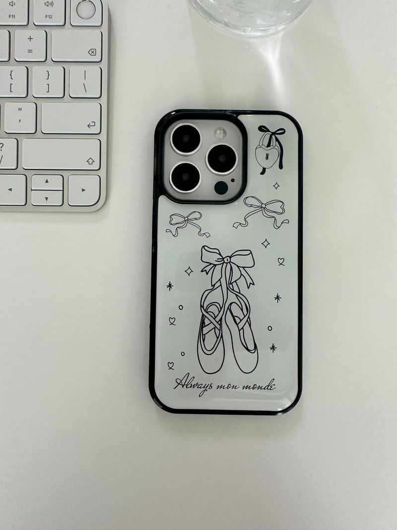black ribbon phone case