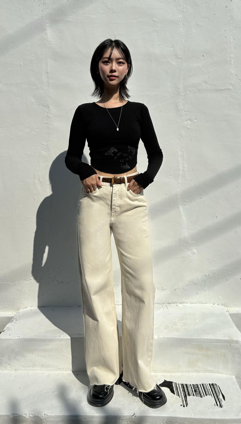 LIN BLANC COLOR DENIM PANTS code 18300