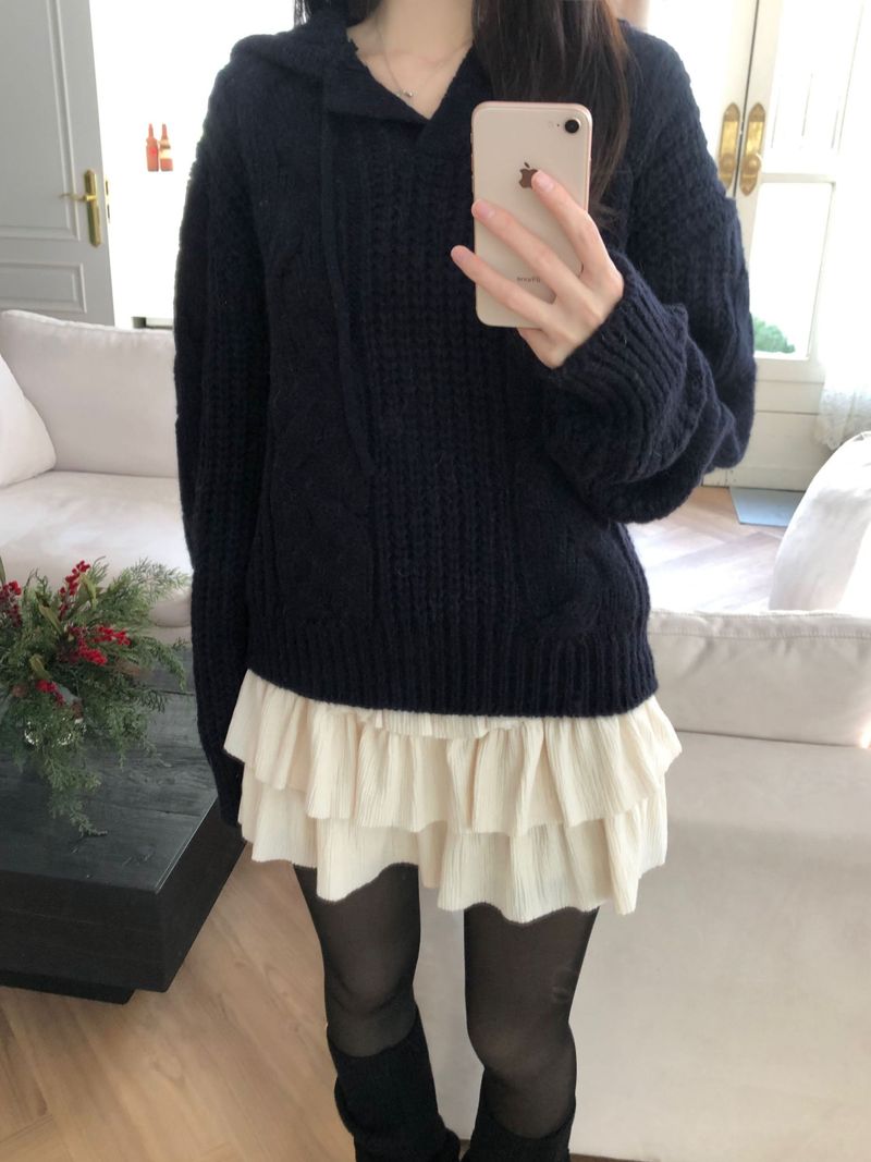 Pound Hooded Knit (2 colors)