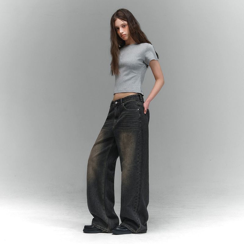 RANDOMOFF（ランダムオフ）の「[Unisex] BTB : WAVE WASHING JEANS [BLACK CORE]（Pants）」