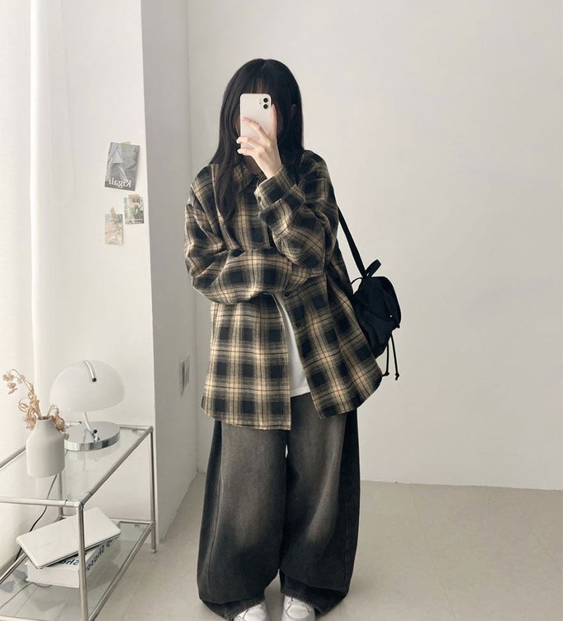 Lue Loose Fit Checkered Shirt