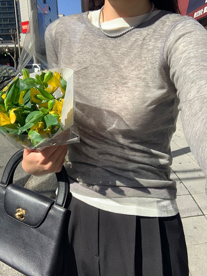 [MADE] VELY TENCEL LAYERED TEE