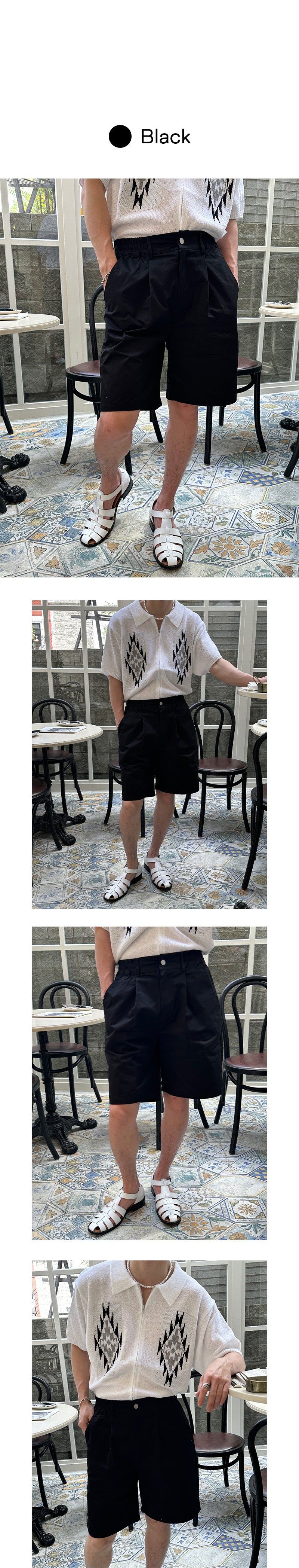 [S/S] Bio pin tuck bermuda pants(5color)