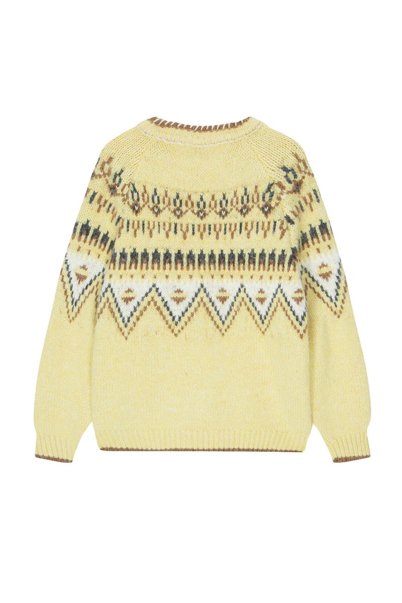 Atelier Jacquard Knit Cardigan [Lemon]