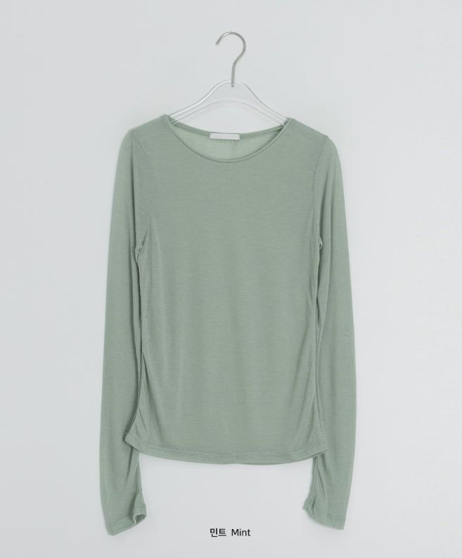 Kadohi Tencel Basic Layered Long Sleeve Tee