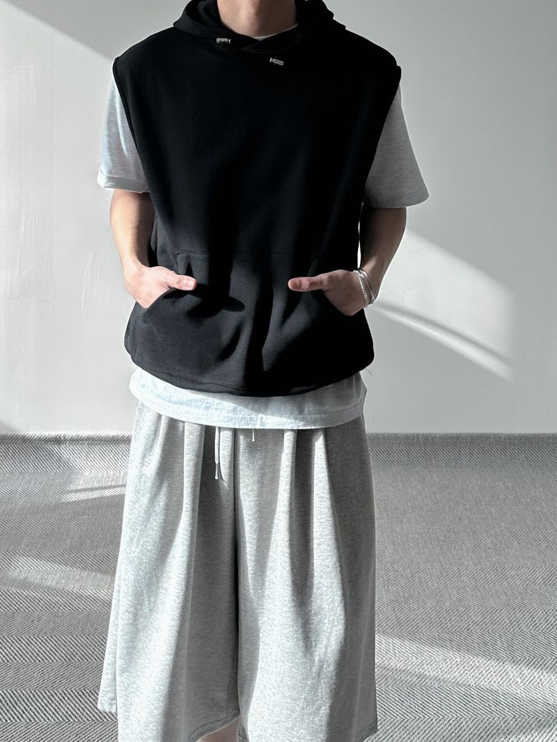 SIO two tuck bermuda sweat pants