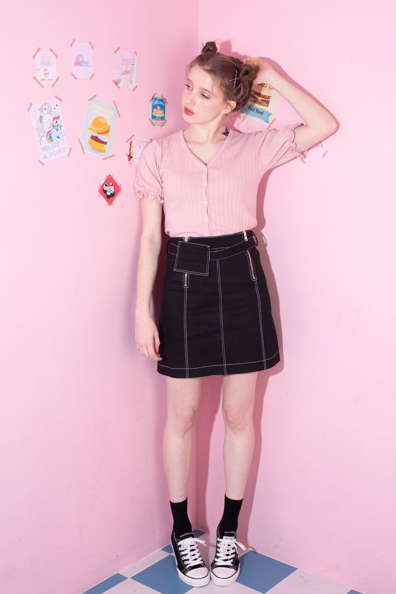 cattline(カトリーヌ)の「stitch belt skirt(Skirts)」
