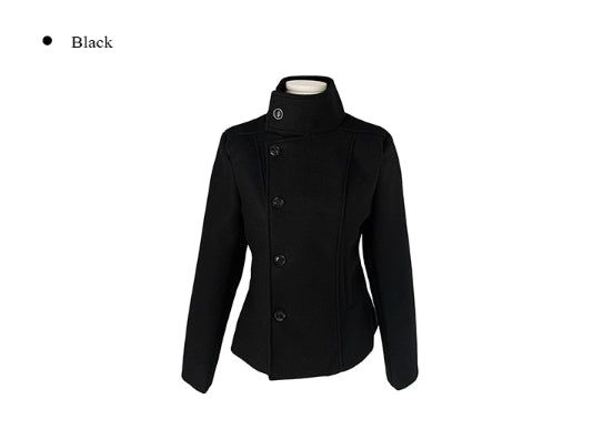 Molan double high neck wool short coat