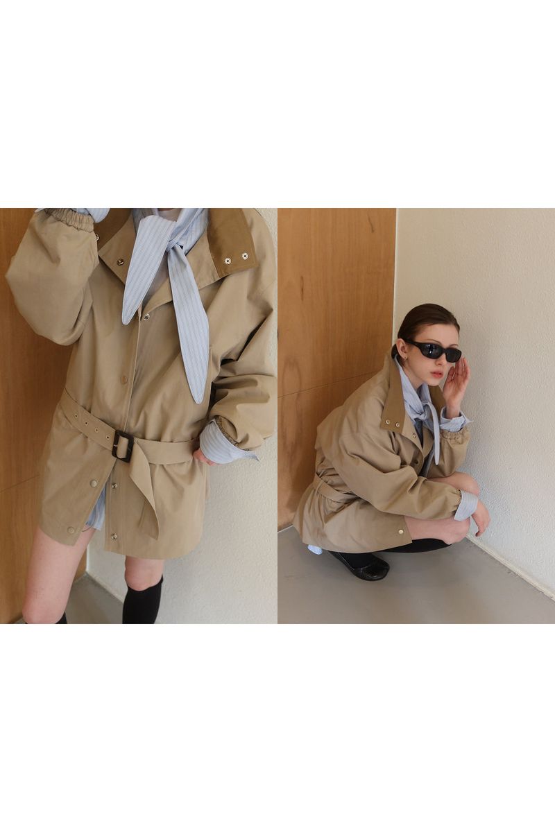 WIND HIGH-NECK JACKET_BEIGE