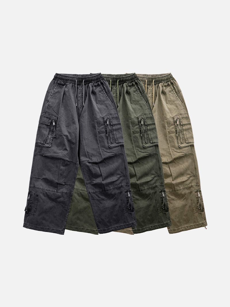 Bexer Multi-Pocket Wide Pants 3C