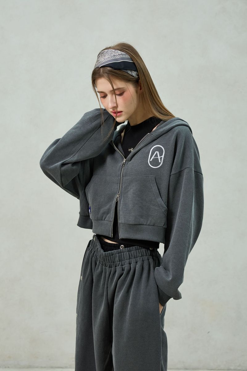 PITA HOOD ZIP-UP / CHARCOAL