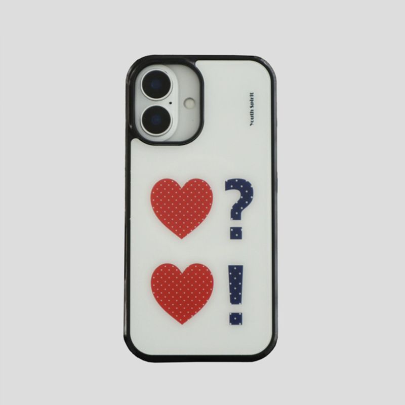 Dot Heart RED Epoxy Bumper Case