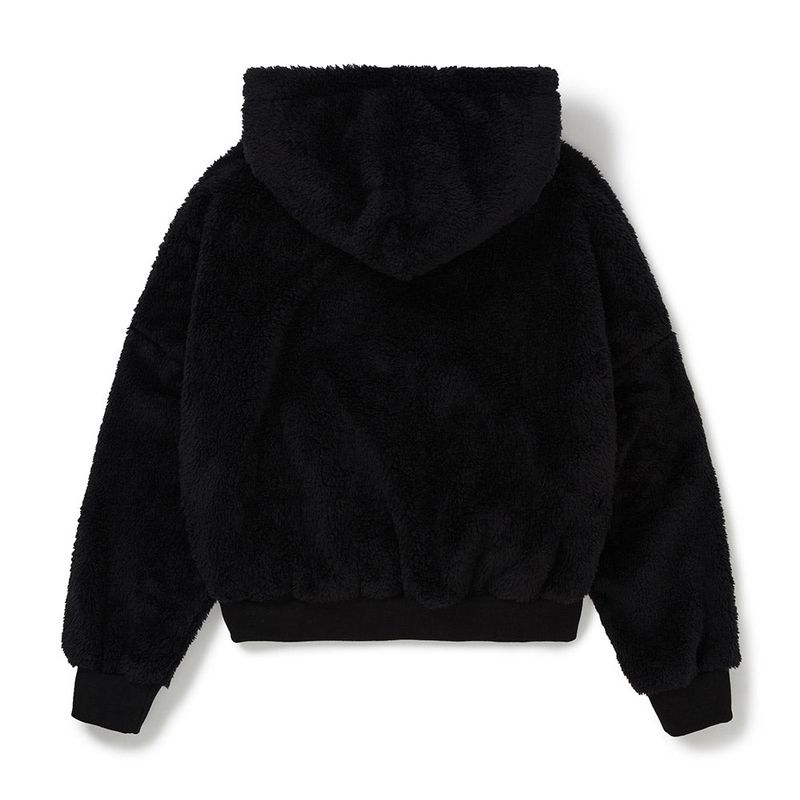 Zero Bear Crop zip-up [BLACK]