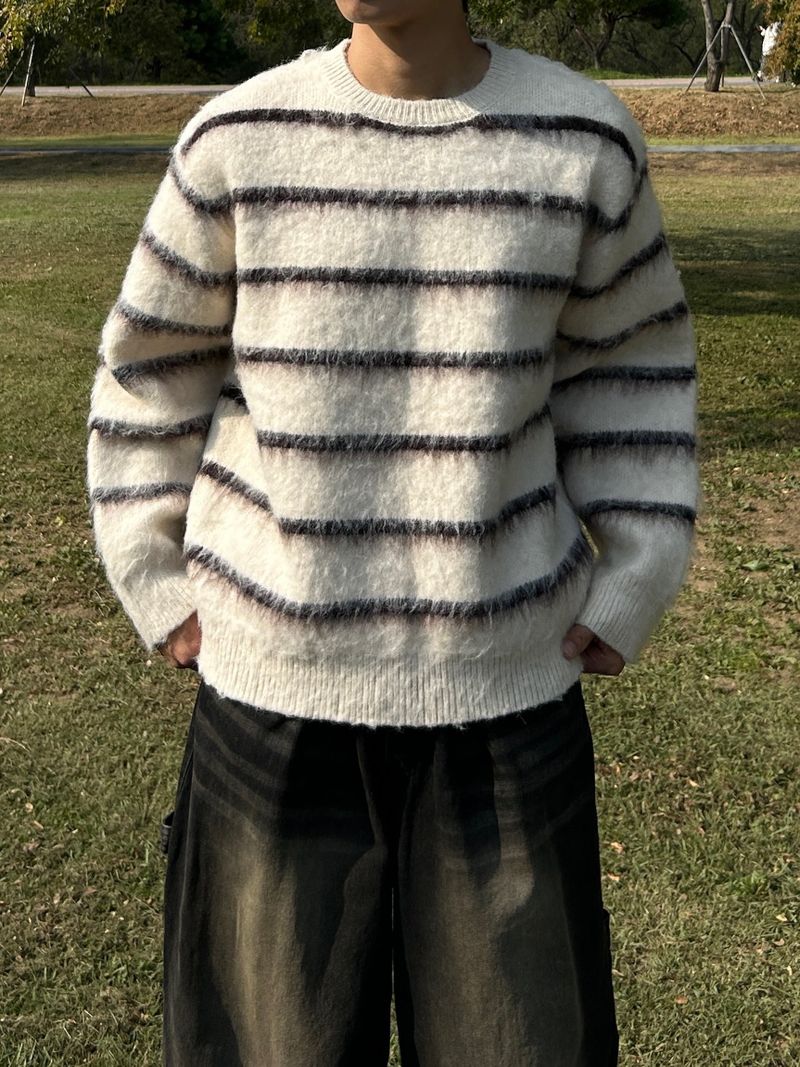 SCOPE STRIPE MOHAIR KNIT