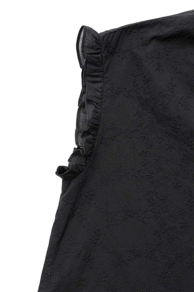 Flower Garden Stitch Blouse [Black]