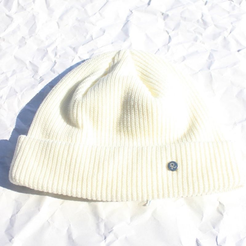denim patchwork watch cap (white)