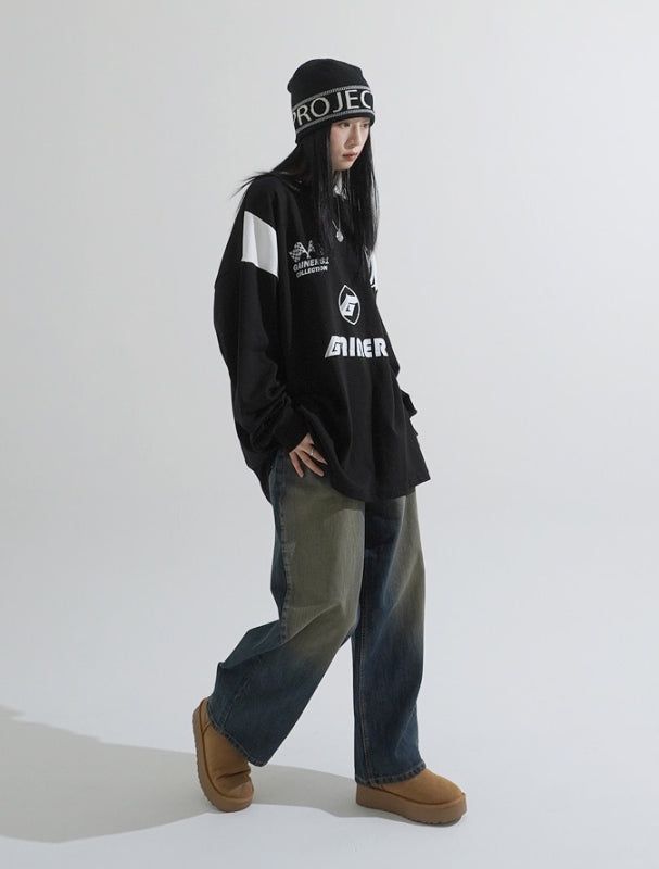 Big over varsity t-shirt