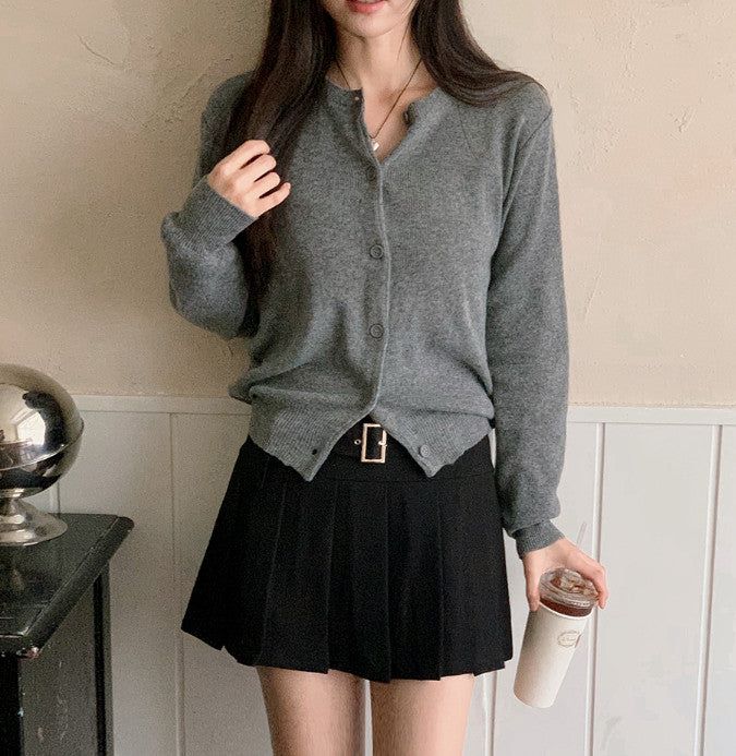 PN Basic Round Knit Cardigan (10color)