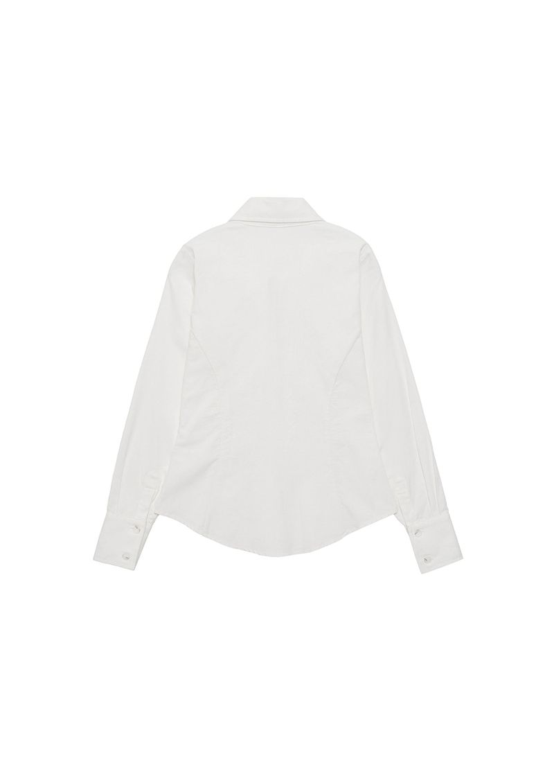 Side button shirts [White]