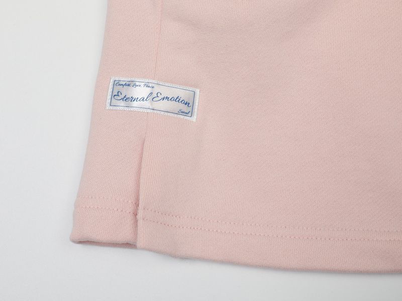 CONTRAST SLIT SHORT SWEATPANTS (PINK)