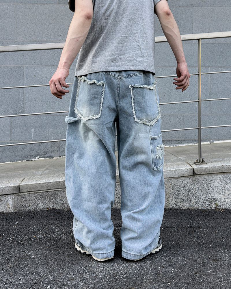 Devon Carpenter Wide Distressed Denim