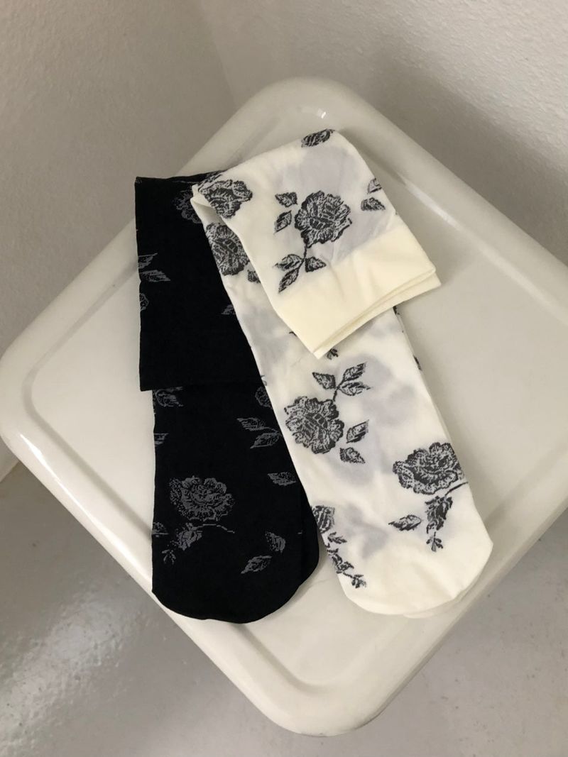 Rose Knee High Socks