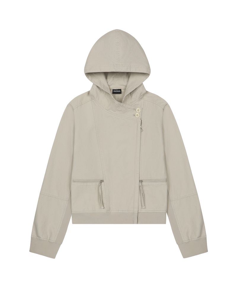 Cotton Rider Hooded Jacket - LIGHT BEIGE