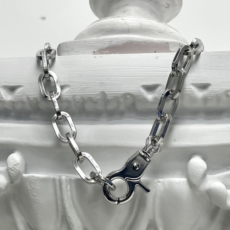 [BLESSEDBULLET]11mm round chain link necklace_dark silver