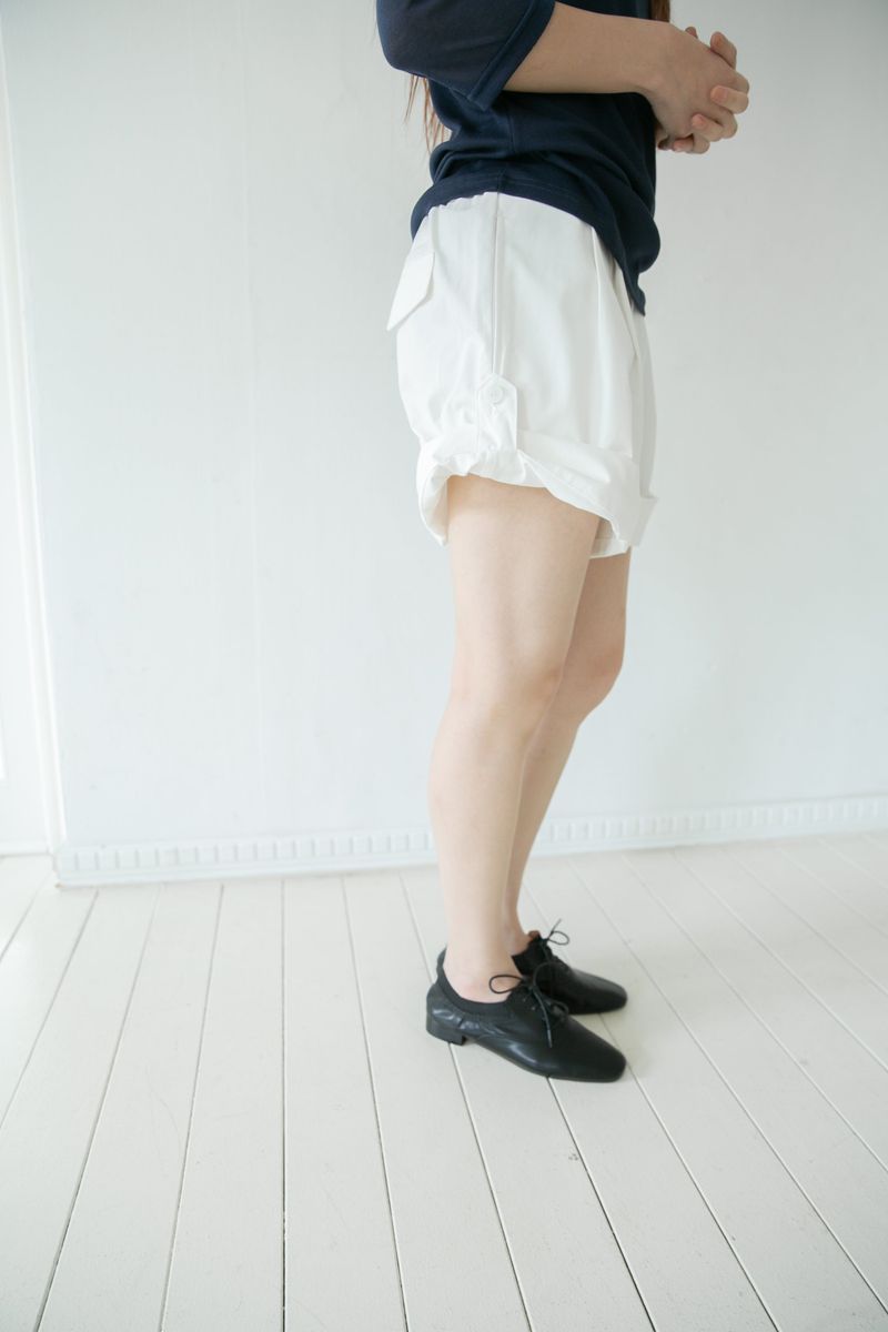 cotton roll-up half pants(3colors)