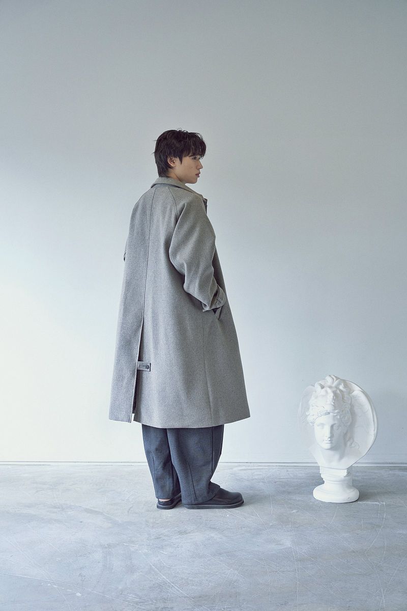 PURE-WOOL 90 BALMACAAN COAT (Khaki Beige)